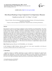 Risk Based Ranking Using Component Cost Importance Measure