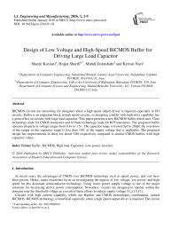 Design of Low Voltage and High-Speed BiCMOS Buffer for Driving Large Load Capacitor