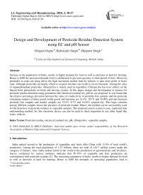 Design and Development of Pesticide Residue Detection System using EC and pH Sensor