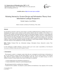 Relating Interactive System Design and Information Theory from Information Leakage Perspective