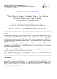 A Novel Genetic Operator for Genetic Folding Algorithm: A Refolding Operator and a New Genotype