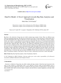 DataViz Model: A Novel Approach towards Big Data Analytics and Visualization