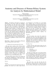 Anatomy and Diseases of Human Biliary System: An Analysis by Mathematical Model