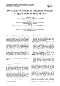Performance Comparison of Routing protocols Using Different Mobility Models
