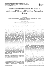 Performance Evaluation on the Effect of Combining DCT and LBP on Face Recognition System