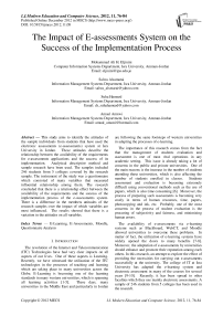 The Impact of E-assessments System on the Success of the Implementation Process
