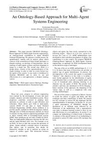 An Ontology-Based Approach for Multi-Agent Systems Engineering