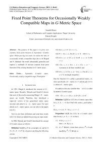 Fixed Point Theorems for Occasionally Weakly Compatible Maps in G-Metric Space