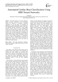 Automated Cardiac Beat Classification Using RBF Neural Networks