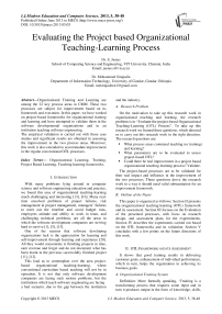 Evaluating the Project based Organizational Teaching-Learning Process