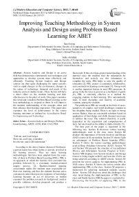 Improving Teaching Methodology in System Analysis and Design using Problem Based Learning for ABET