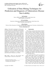 Utilization of Data Mining Techniques for Prediction and Diagnosis of Tuberculosis Disease Survivability