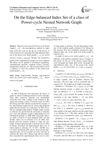 On the Edge-balanced Index Set of a class of Power-cycle Nested Network Graph