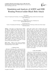 Simulation and Analysis of AODV and DSR Routing Protocol under Black Hole Attack