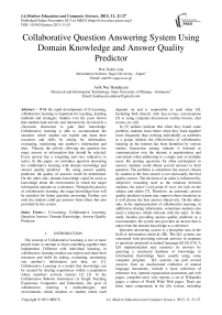 Collaborative Question Answering System Using Domain Knowledge and Answer Quality Predictor