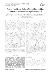 Design Intelligent Robust Model-base Sliding Guidance Controller for Spherical Motor