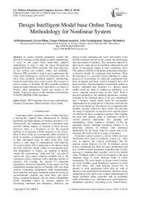 Design Intelligent Model base Online Tuning Methodology for Nonlinear System