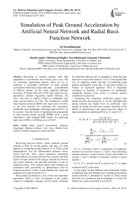 Simulation of Peak Ground Acceleration by Artificial Neural Network and Radial Basis Function Network