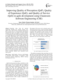 Improving Quality of Perception (QoP), Quality of Experience (QoE), and Quality of Service (QoS) in agile development using Cleanroom Software Engineering (CSE)