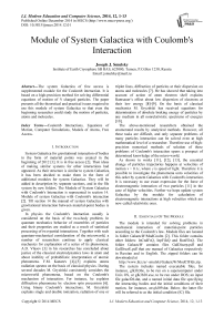 Module of System Galactica with Coulomb's Interaction