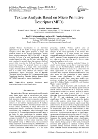 Texture Analysis Based on Micro Primitive Descriptor (MPD)