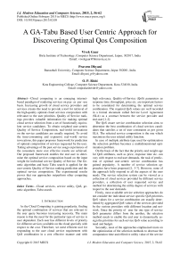A GA-Tabu Based User Centric Approach for Discovering Optimal Qos Composition