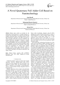 A Novel Quaternary Full Adder Cell Based on Nanotechnology