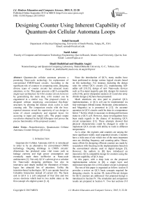 Designing Counter Using Inherent Capability of Quantum-dot Cellular Automata Loops