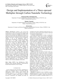 Design and Implementation of a Three-operand Multiplier through Carbon Nanotube Technology