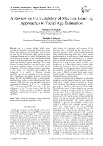 A Review on the Suitability of Machine Learning Approaches to Facial Age Estimation