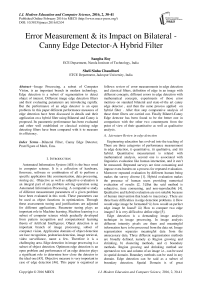 Error Measurement & its Impact on Bilateral -Canny Edge Detector-A Hybrid Filter