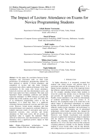 The Impact of Lecture Attendance on Exams for Novice Programming Students