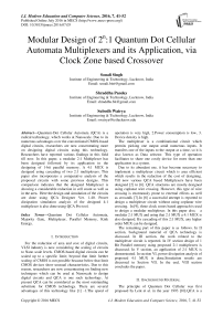 Modular Design of 2n:1 Quantum Dot Cellular Automata Multiplexers and its Application, via Clock Zone based Crossover