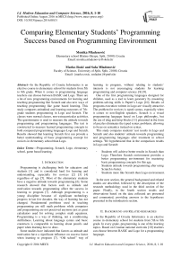 Comparing Elementary Students' Programming Success based on Programming Environment