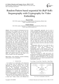 Random Pattern based sequential bit (RaP-SeB) Steganography with Cryptography for Video Embedding