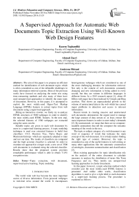 A Supervised Approach for Automatic Web Documents Topic Extraction Using Well-Known Web Design Features