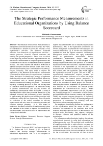 The Strategic Performance Measurements in Educational Organizations by Using Balance Scorecard