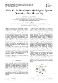 AMMAS: Ambient Mobile Multi-Agents System: Simulation of the M-Learning