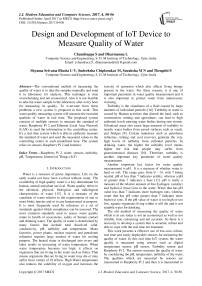 Design and Development of IoT Device to Measure Quality of Water
