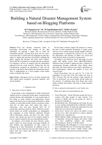 Building a Natural Disaster Management System based on Blogging Platforms