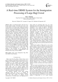 A Real-time DBMS System for the Immigration Processing of Large Hajj Crowd