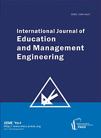 8 vol.2, 2012 - International Journal of Education and Management Engineering