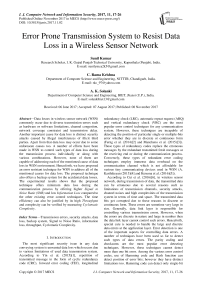 Error prone transmission system to resist data loss in a wireless sensor network
