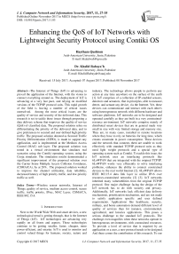 Enhancing the QoS of IoT networks with lightweight security protocol using Contiki OS