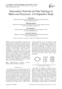 Interconnect network on chip topology in multi-core processors: a comparative study