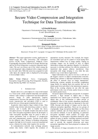 Secure video compression and integration technique for data transmission