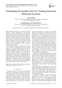 Estimating the sample size for training intrusion detection systems