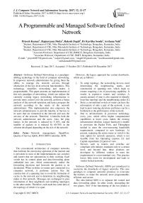 A programmable and managed software defined network