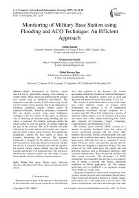 Monitoring of military base station using flooding and ACO technique: an efficient approach