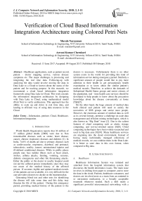 Verification of cloud based information integration architecture using colored petri nets